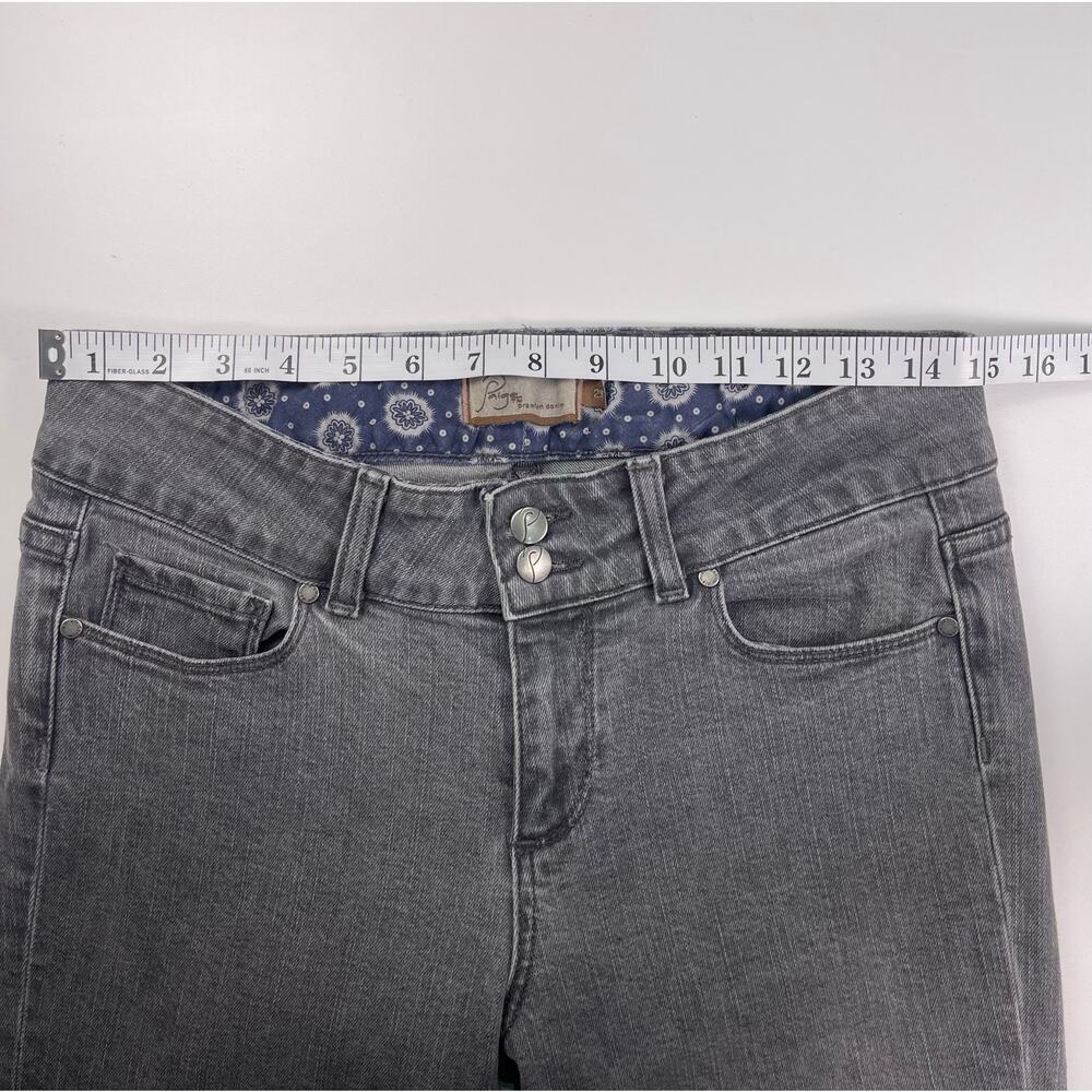 Vintage PAIGE Hidden Hills Gray High Rise Bootcut Jeans Size 29 Made in USA - Picture 8 of 11